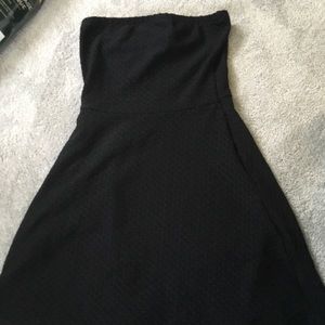 Strapless black dress